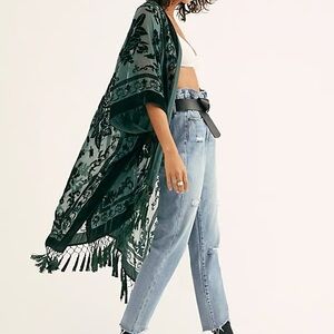 Free People Nightbird Burnout Kimono